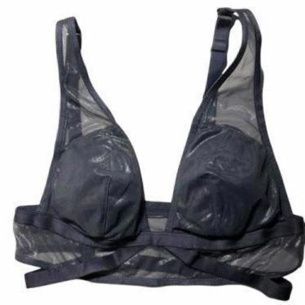 #3488-5 Victoria's Secret Sexy Bralette with Sheer Mesh Size M/E75 Gray